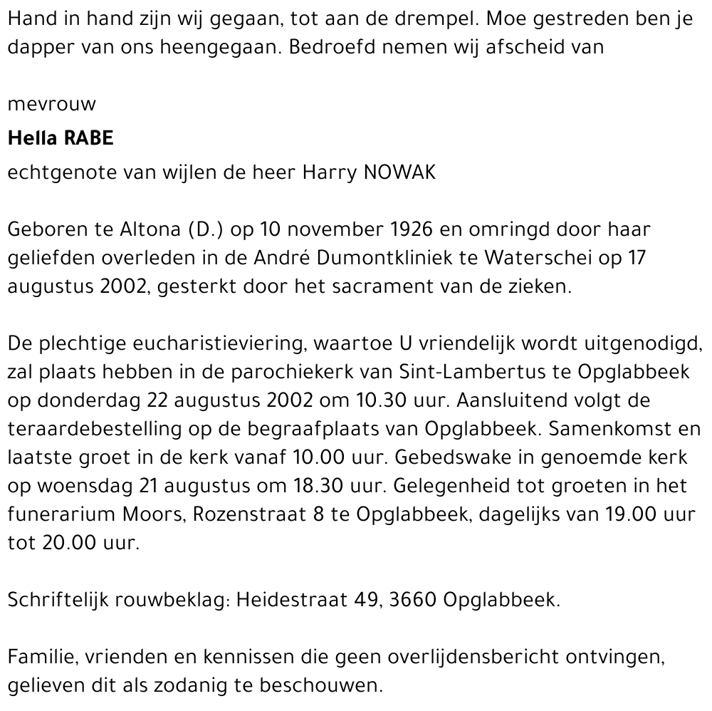 Hella Rabe