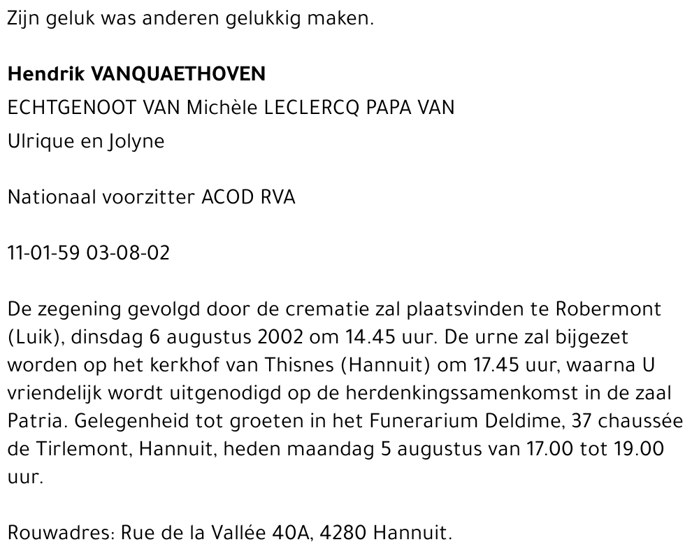 Hendrik Vanquaethoven