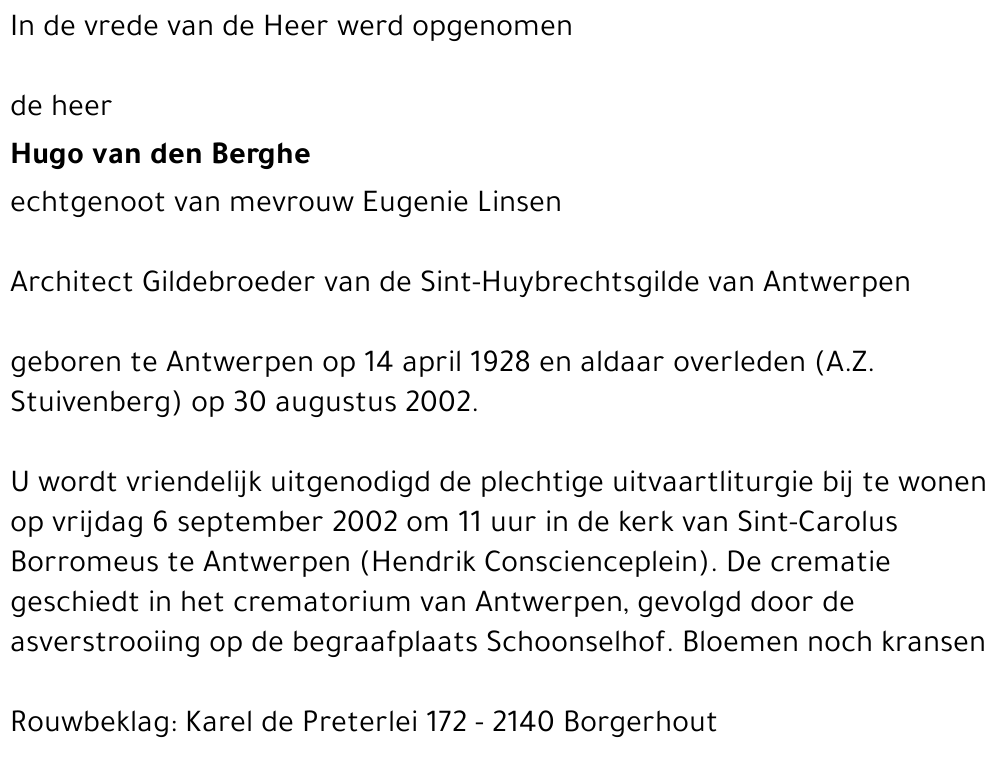 Hugo van den Berghe