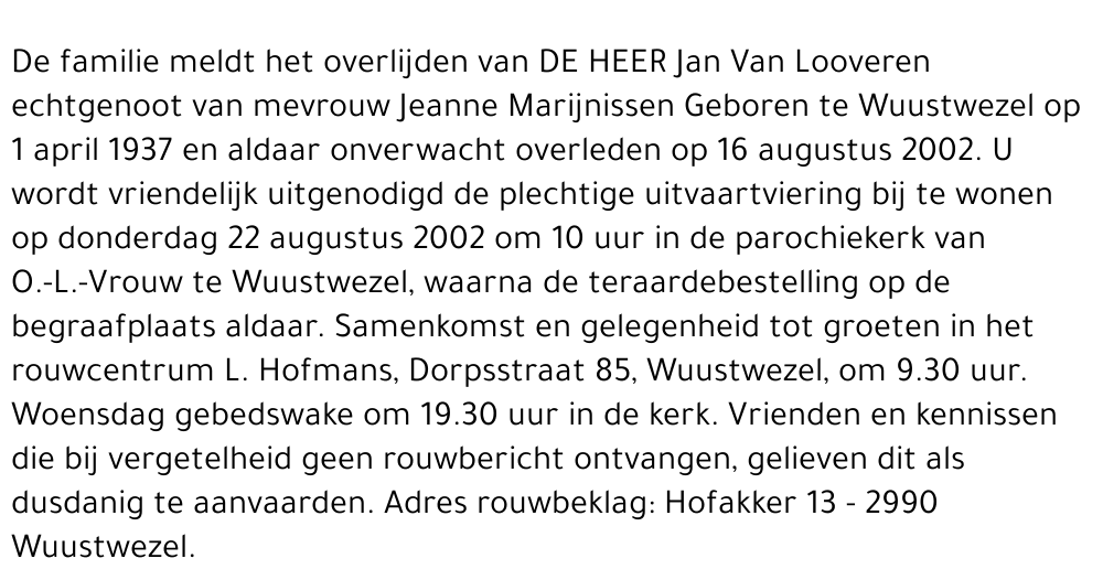 Jan Van Looveren