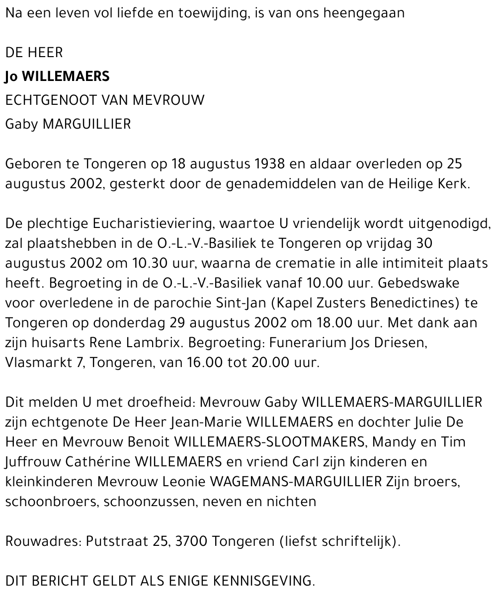 Jo Willemaers