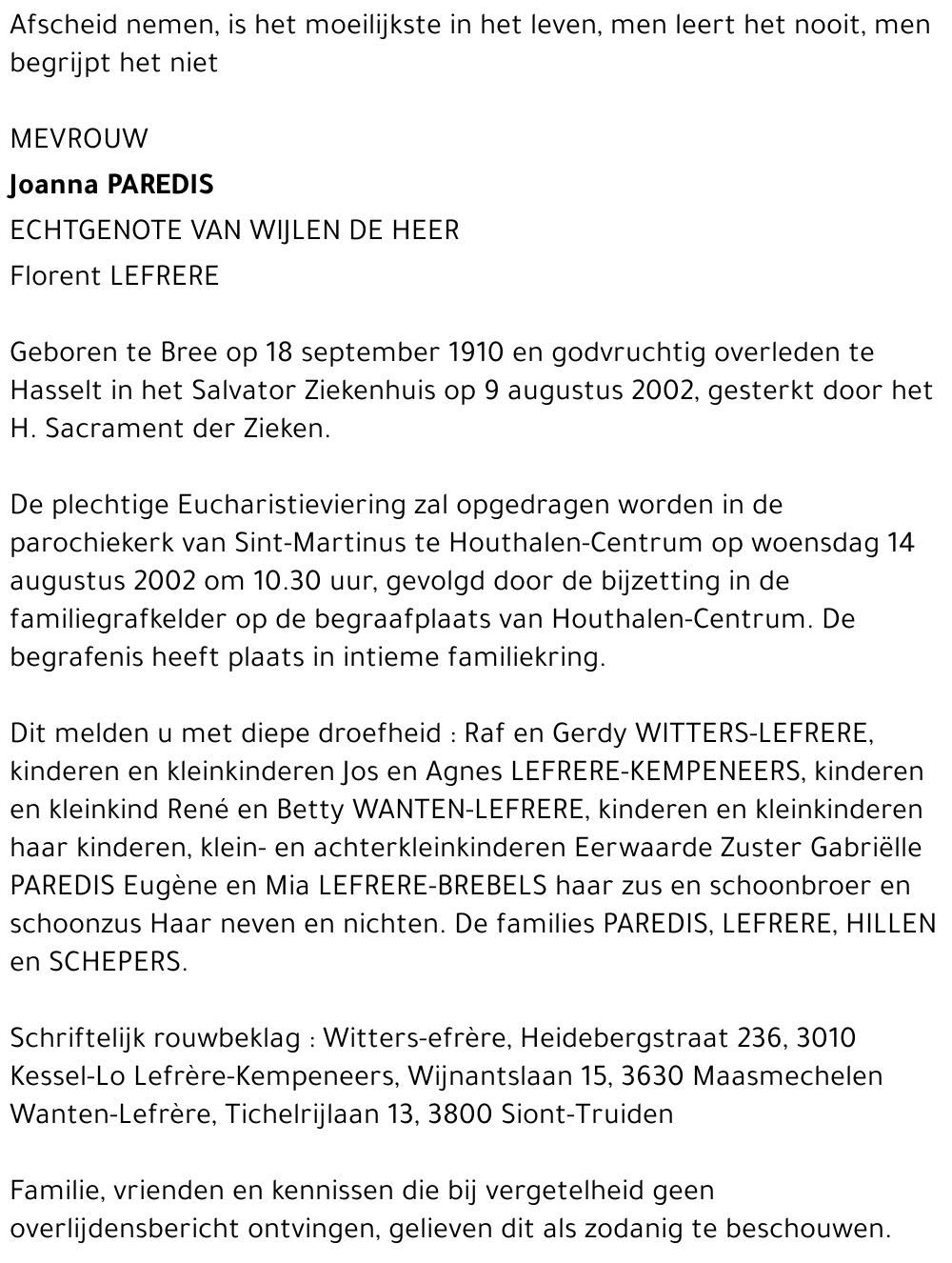 Joanna Paredis