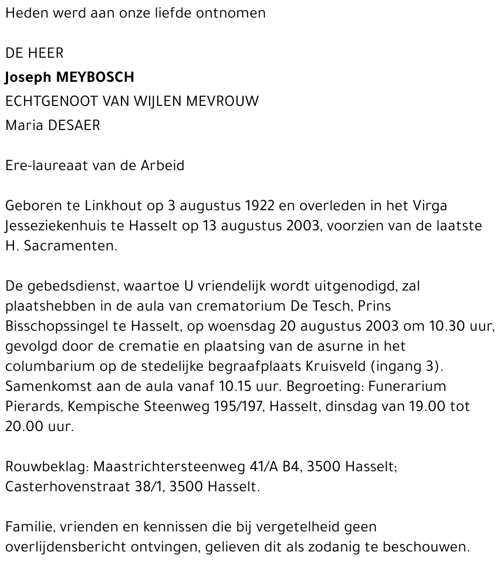 Joseph Meybosch