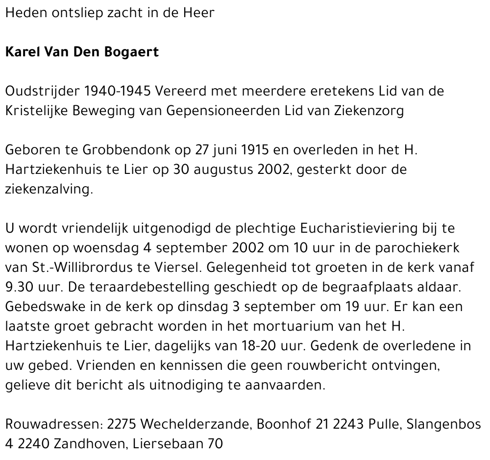 Karel Van Den Bogaert