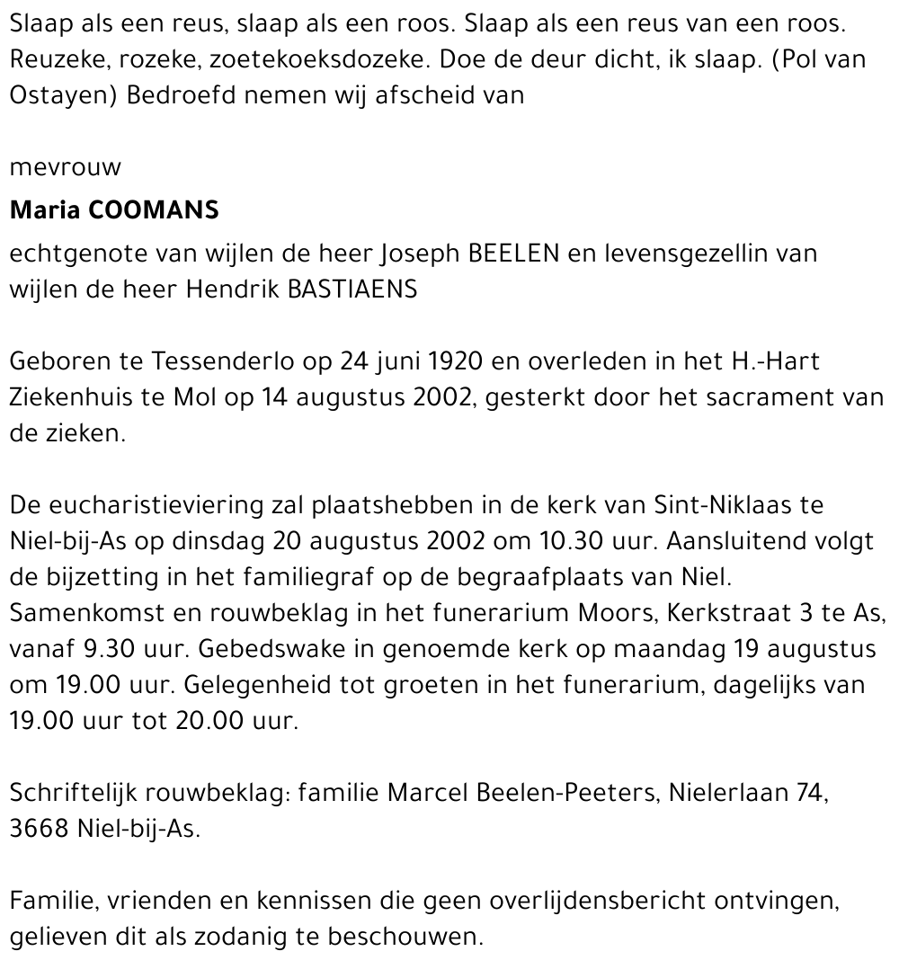 Maria Coomans