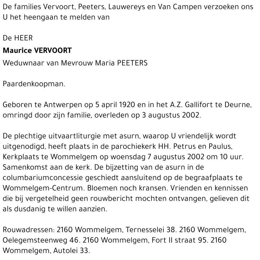 Maurice Vervoort