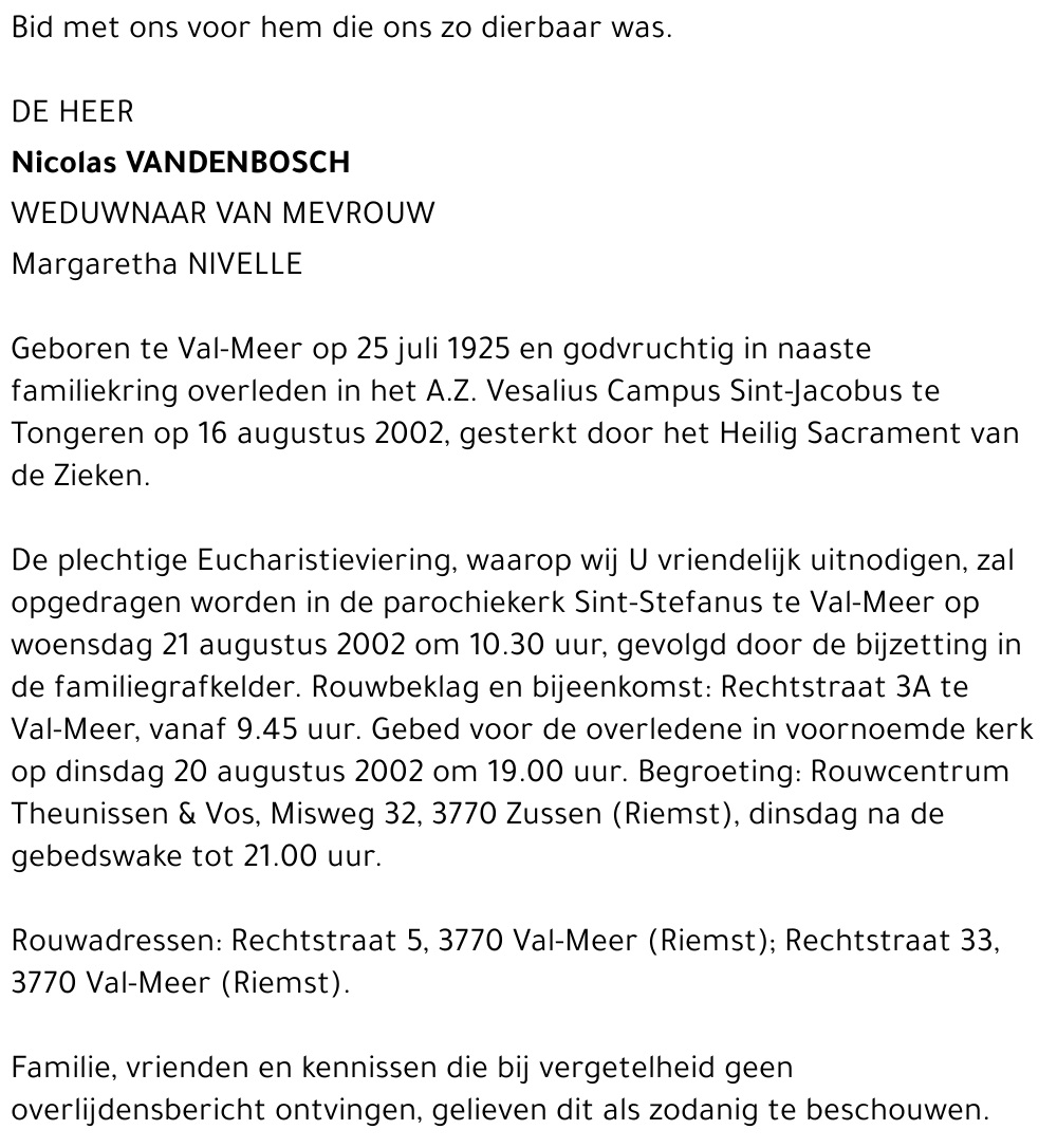 Nicolas Vandenbosch