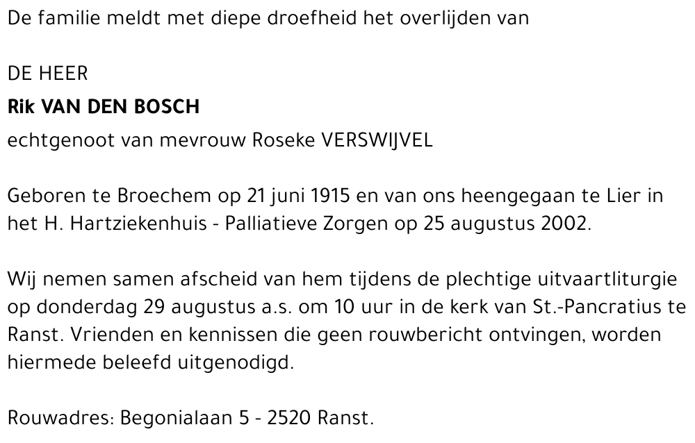 Rik Van den Bosch