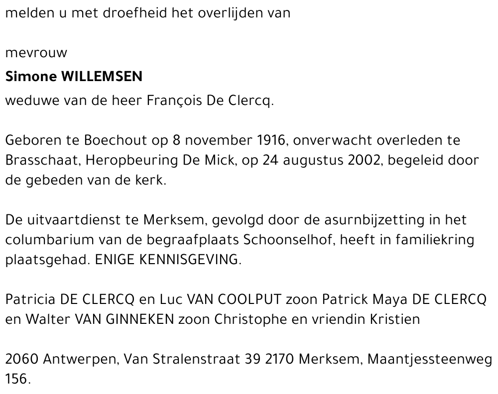 SIMONE WILLEMSEN