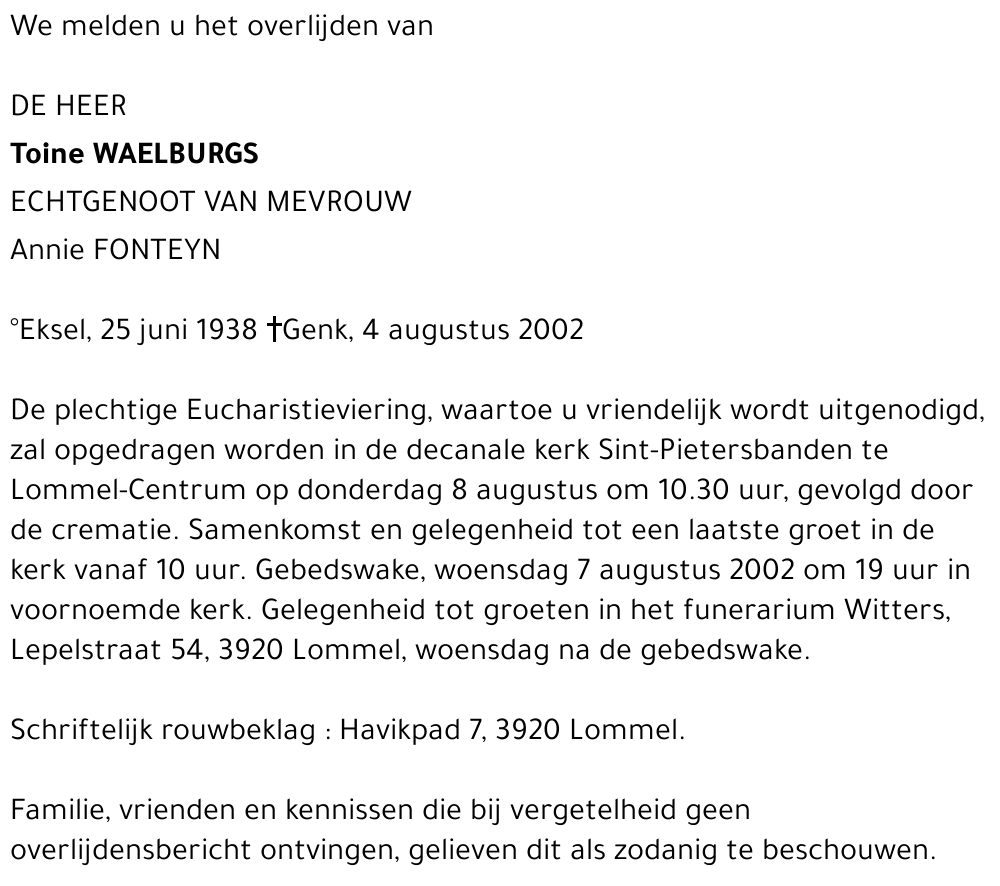 Toine Waelburgs