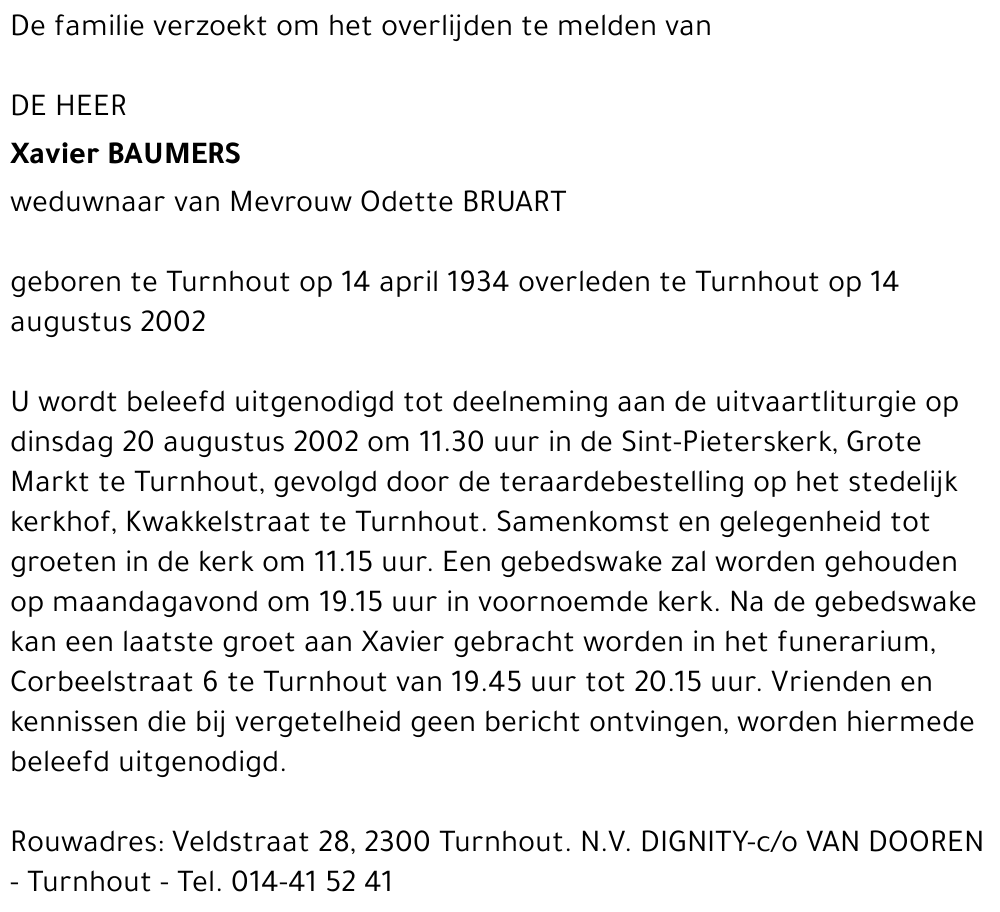 XAVIER BAUMERS