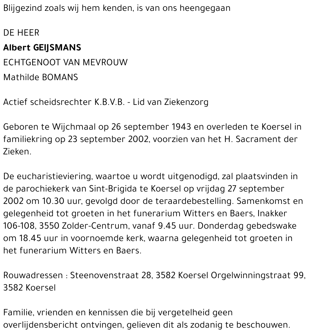 Albert Geijsmans