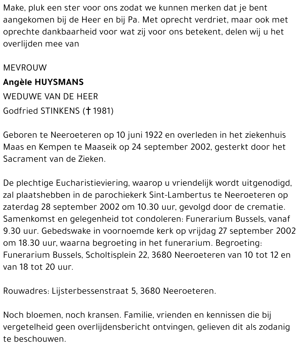 Angele Huysmans