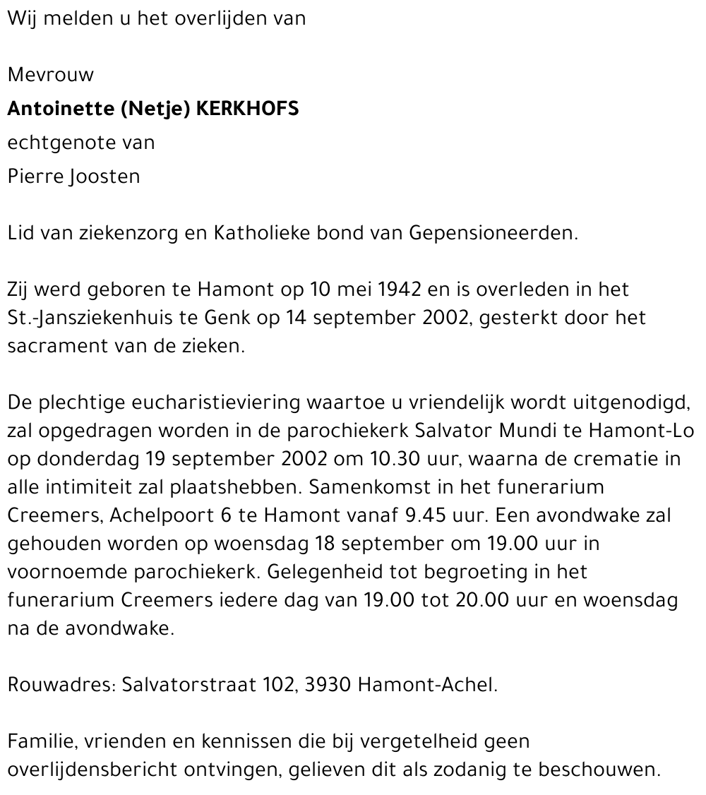 Antoinette Kerkhofs