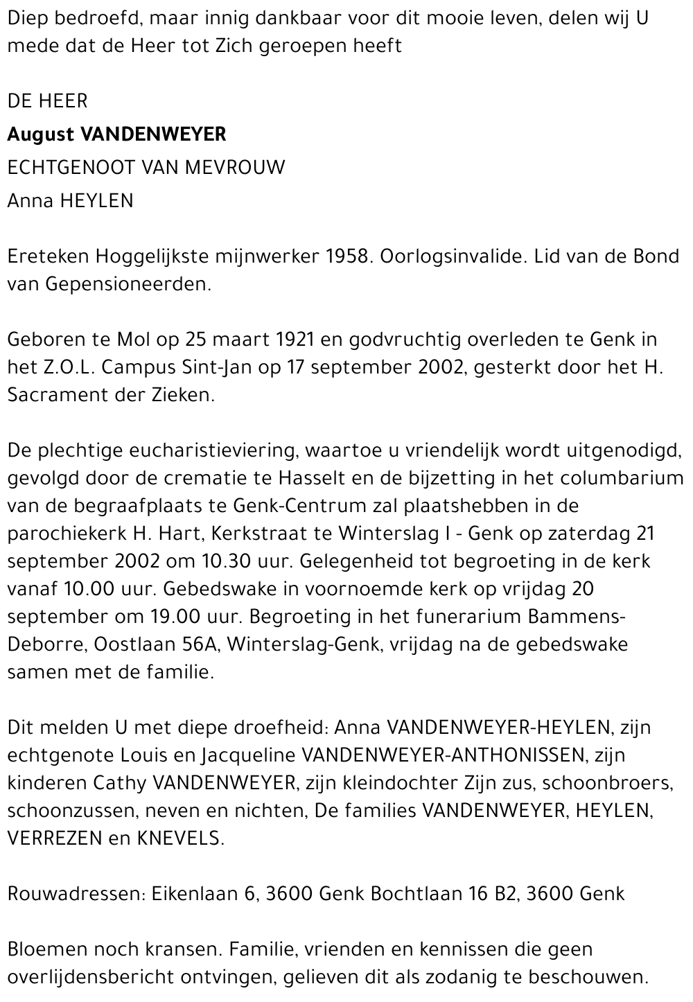 August Vandenweyer