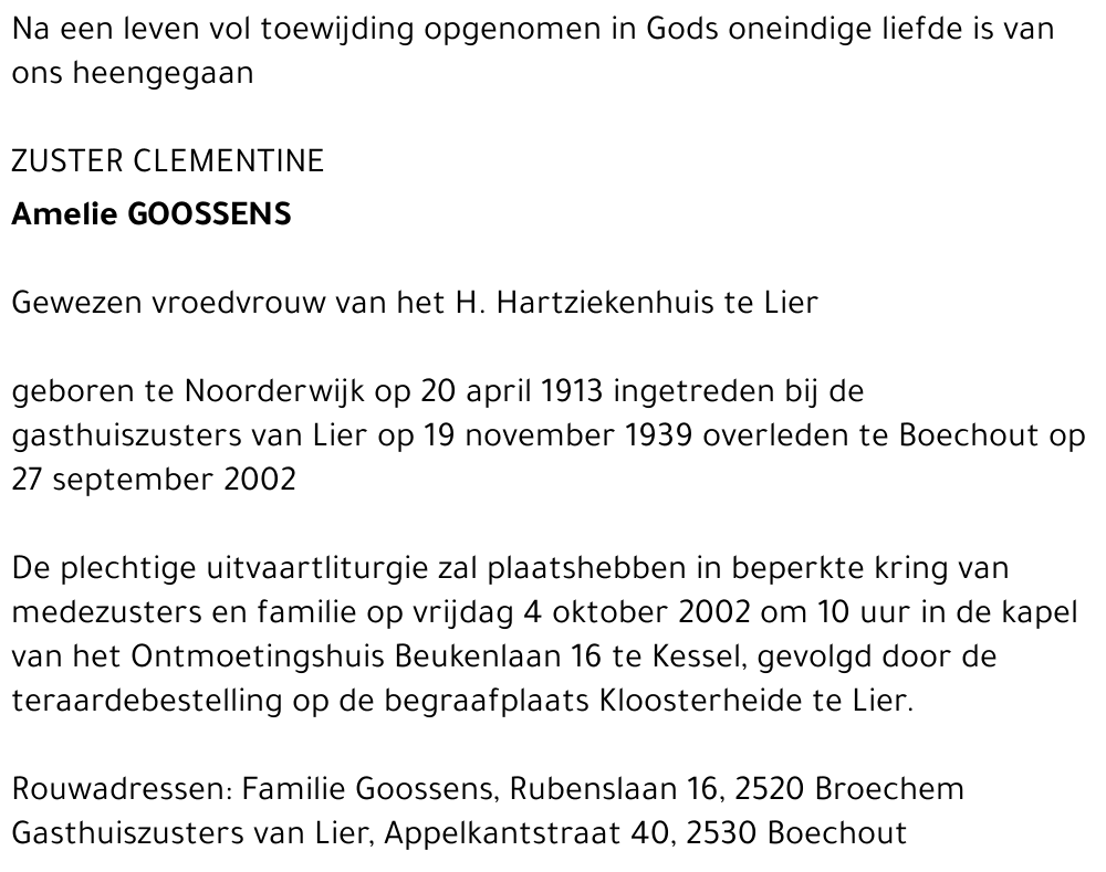 Clementine Amelie Goossens