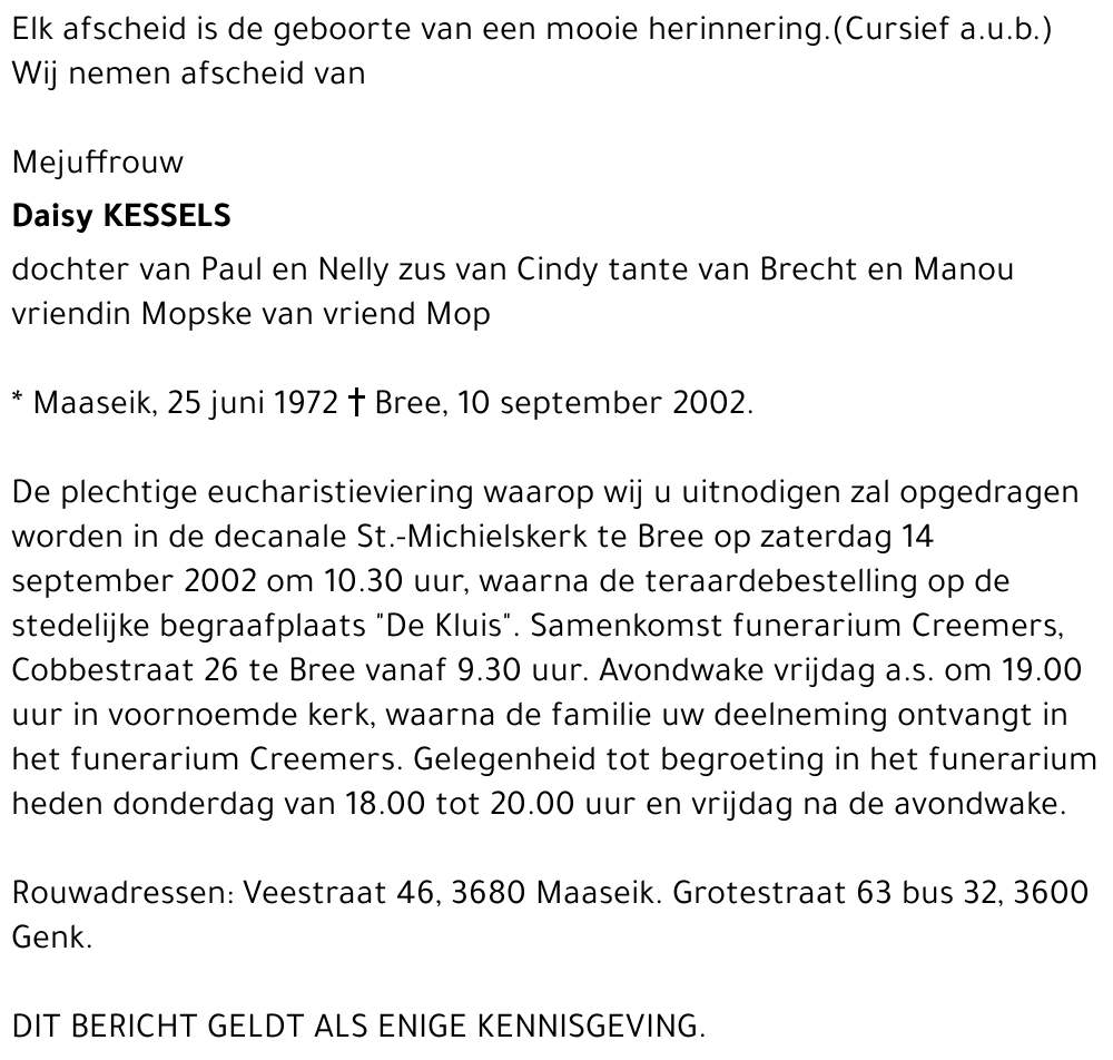 Daisy KESSELS