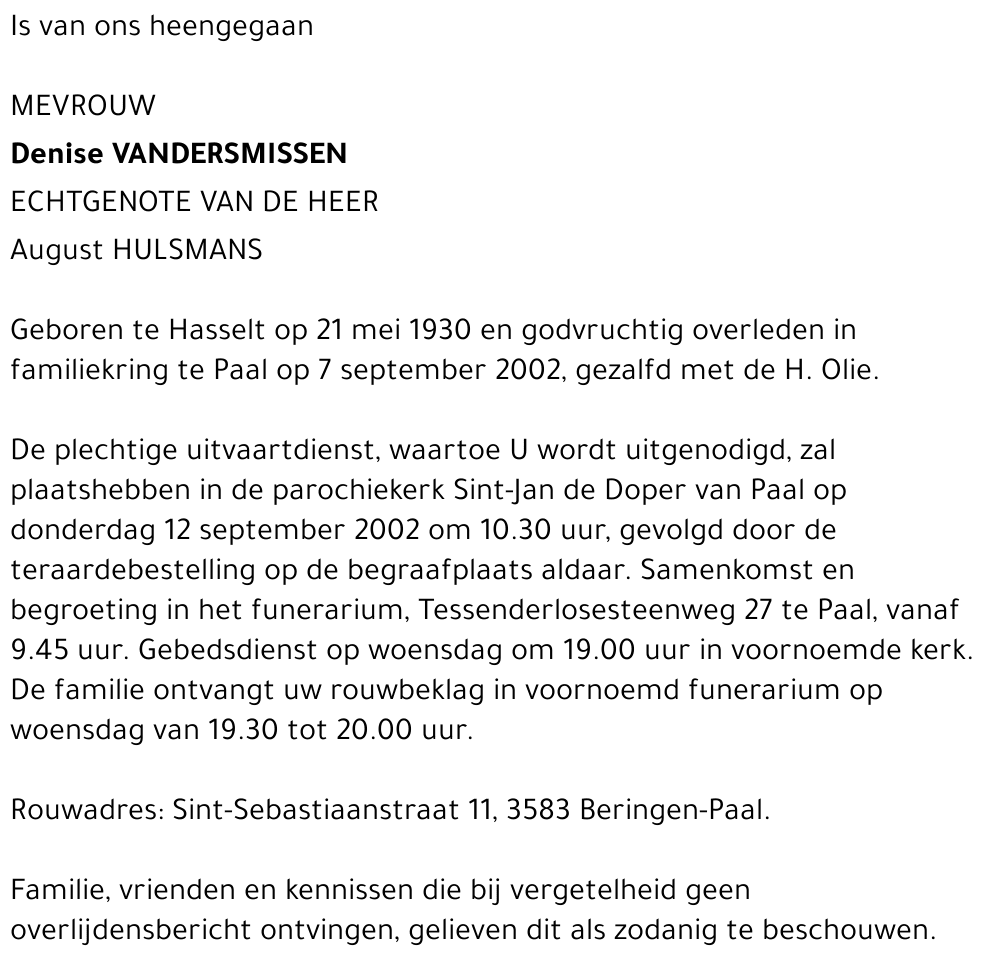 Denise Vandersmissen