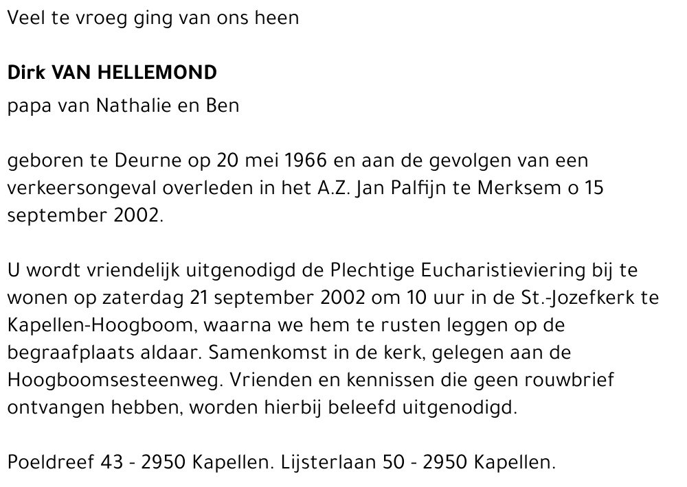 DIRK VAN HELLEMOND