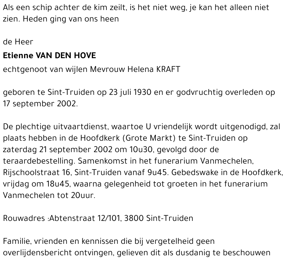 Etienne Van den Hove