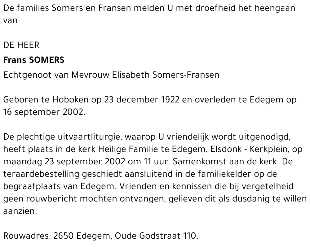 FRANS SOMERS