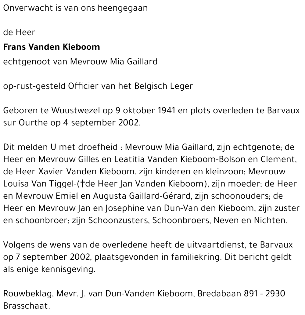 Frans Vanden Kieboom