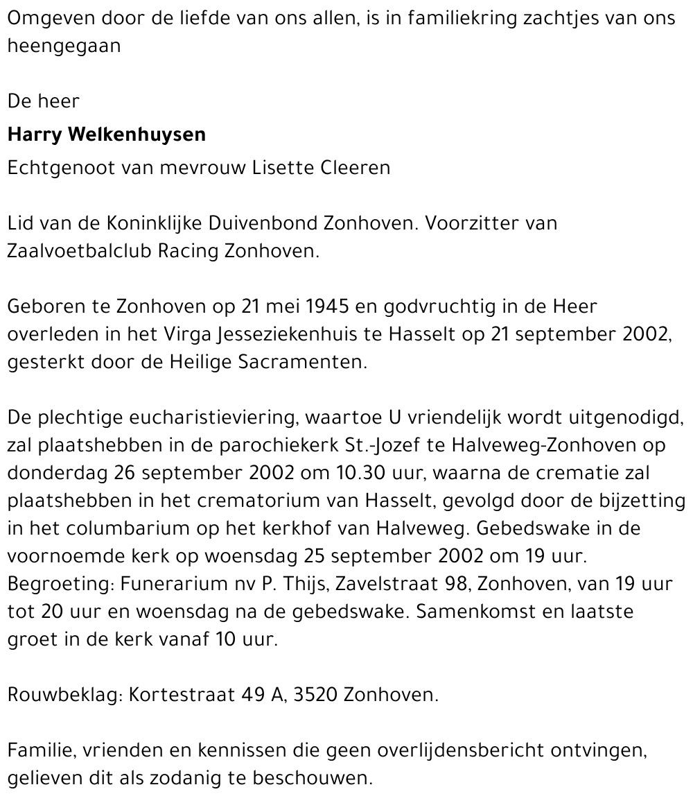 Harry Welkenhuysen