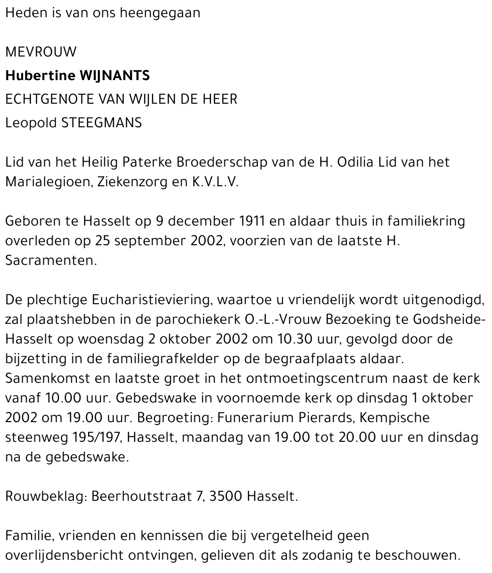 Hubertine Wijnants