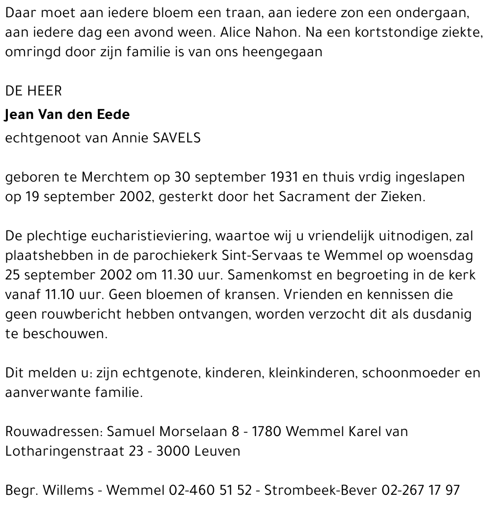 Jean Van den Eede