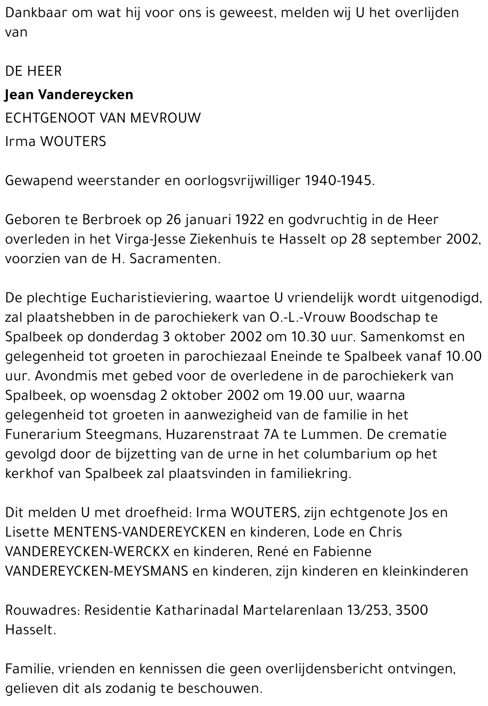 Jean Vandereycken