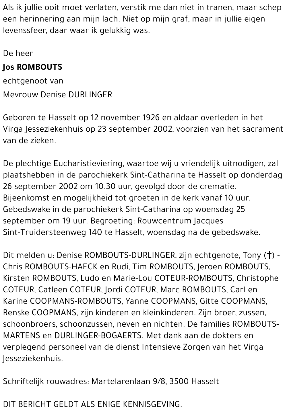 Jos Rombouts
