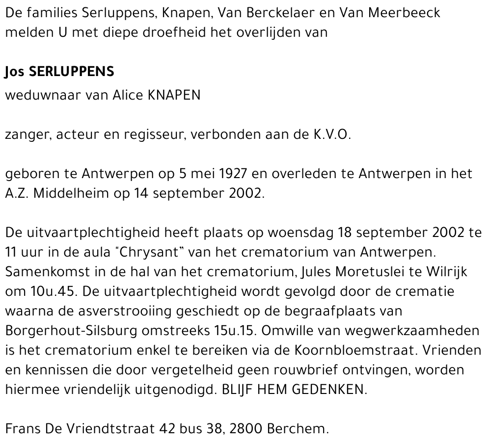 Jos SERLUPPENS