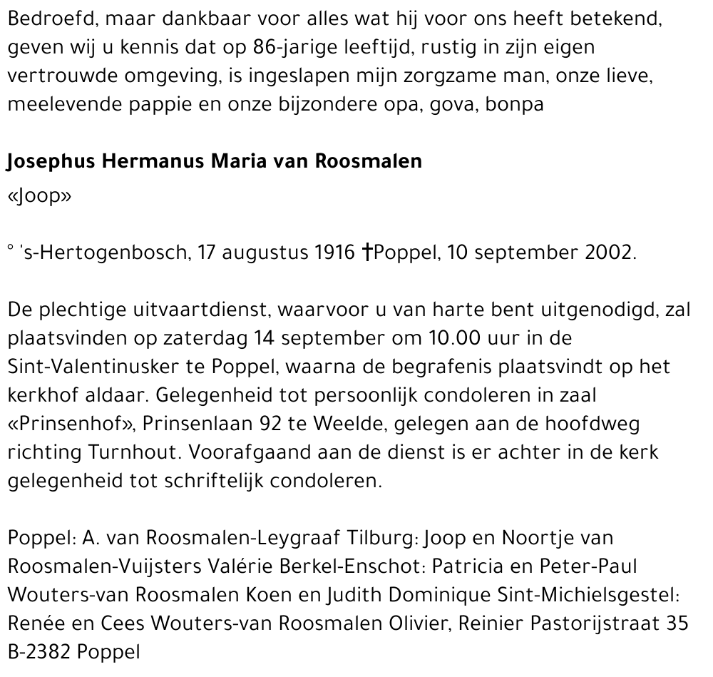 JOSEPHUS HERMANUS MARIA 