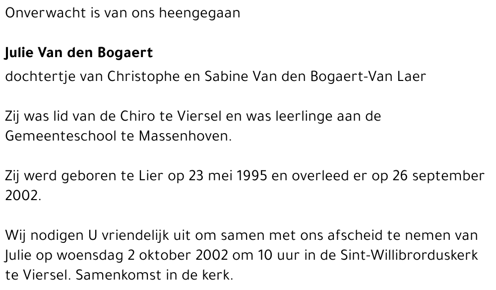 Julie Van den Bogaert