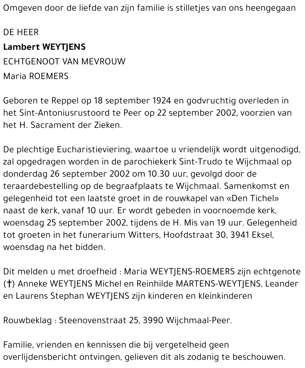 Lambert Weytjens