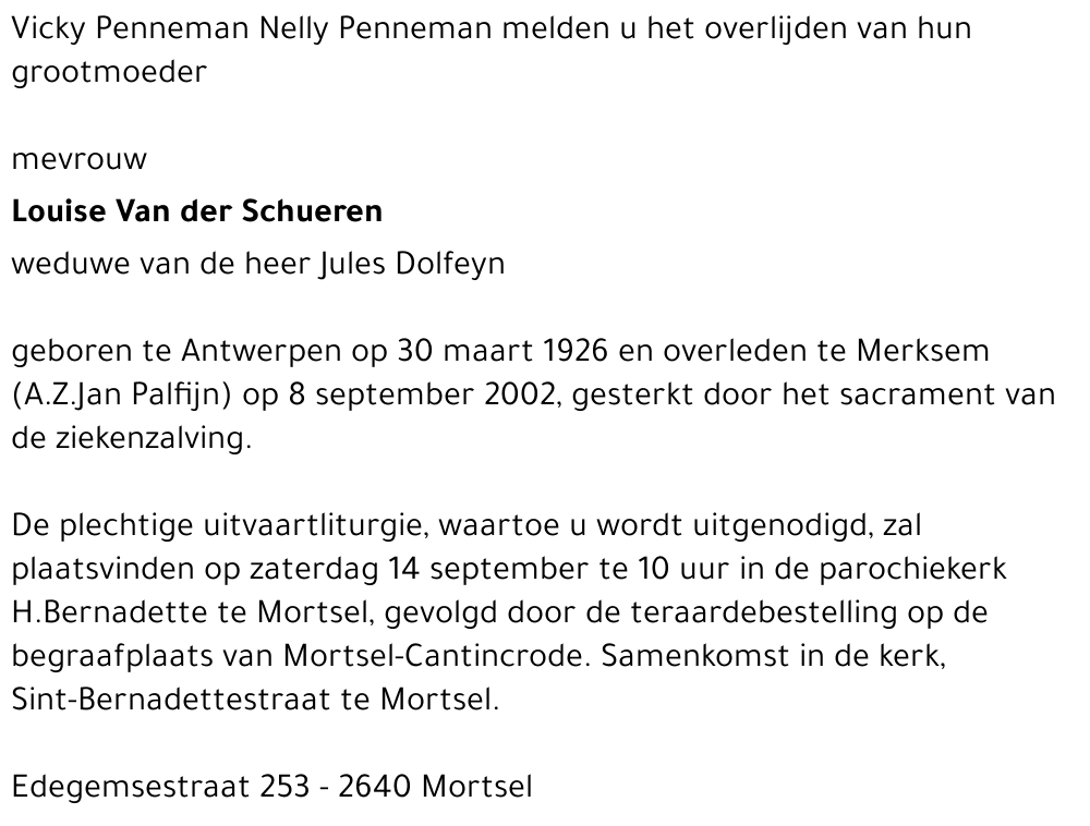 Louise Van der Schueren