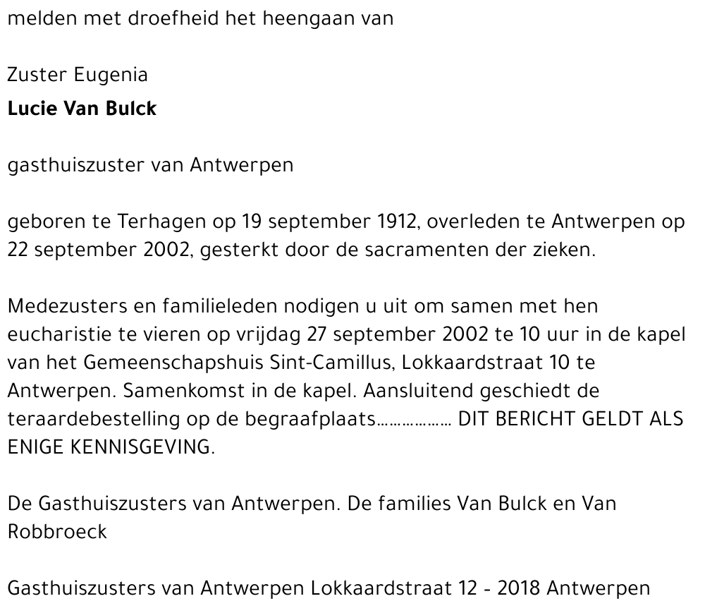 Lucie Van Bulck