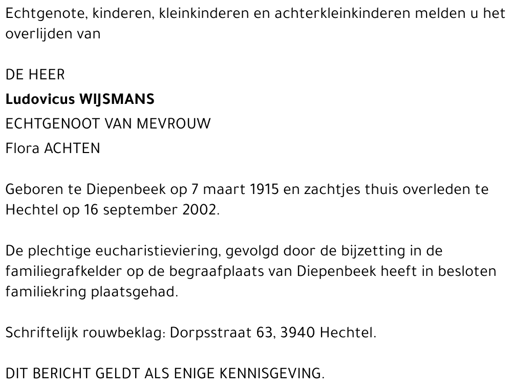 Ludovicus Wijsmans