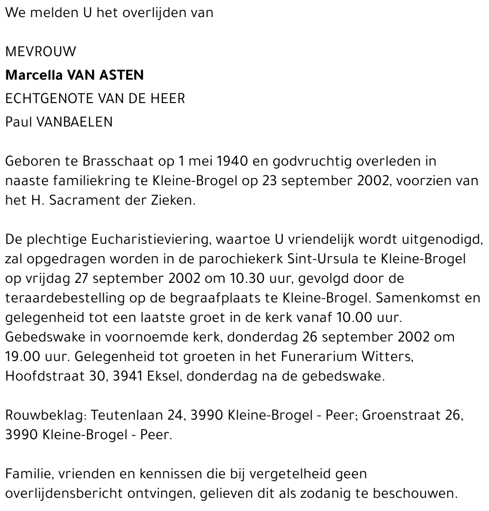 Marcella Van Asten