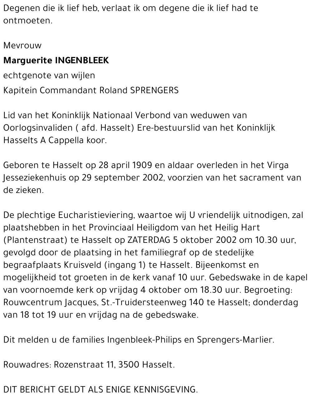Marguerite Ingenbleek