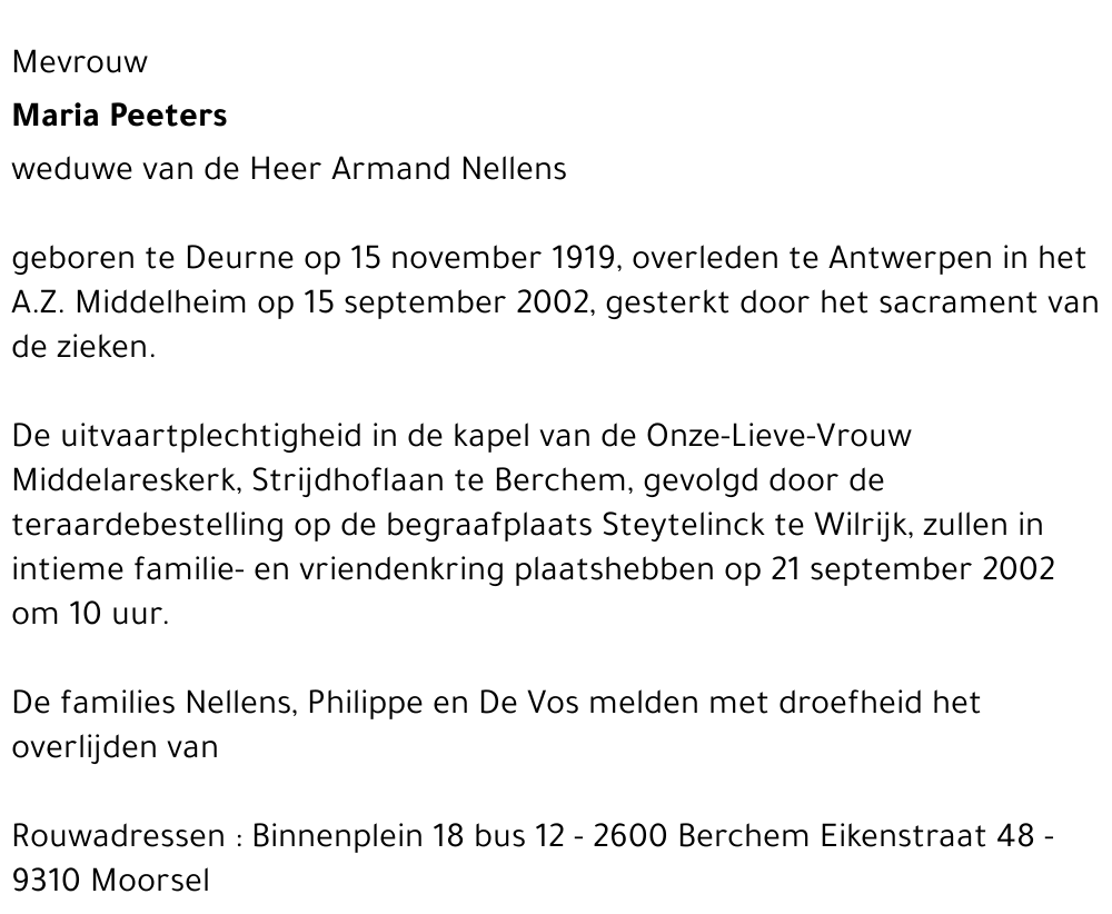 Maria Peeters