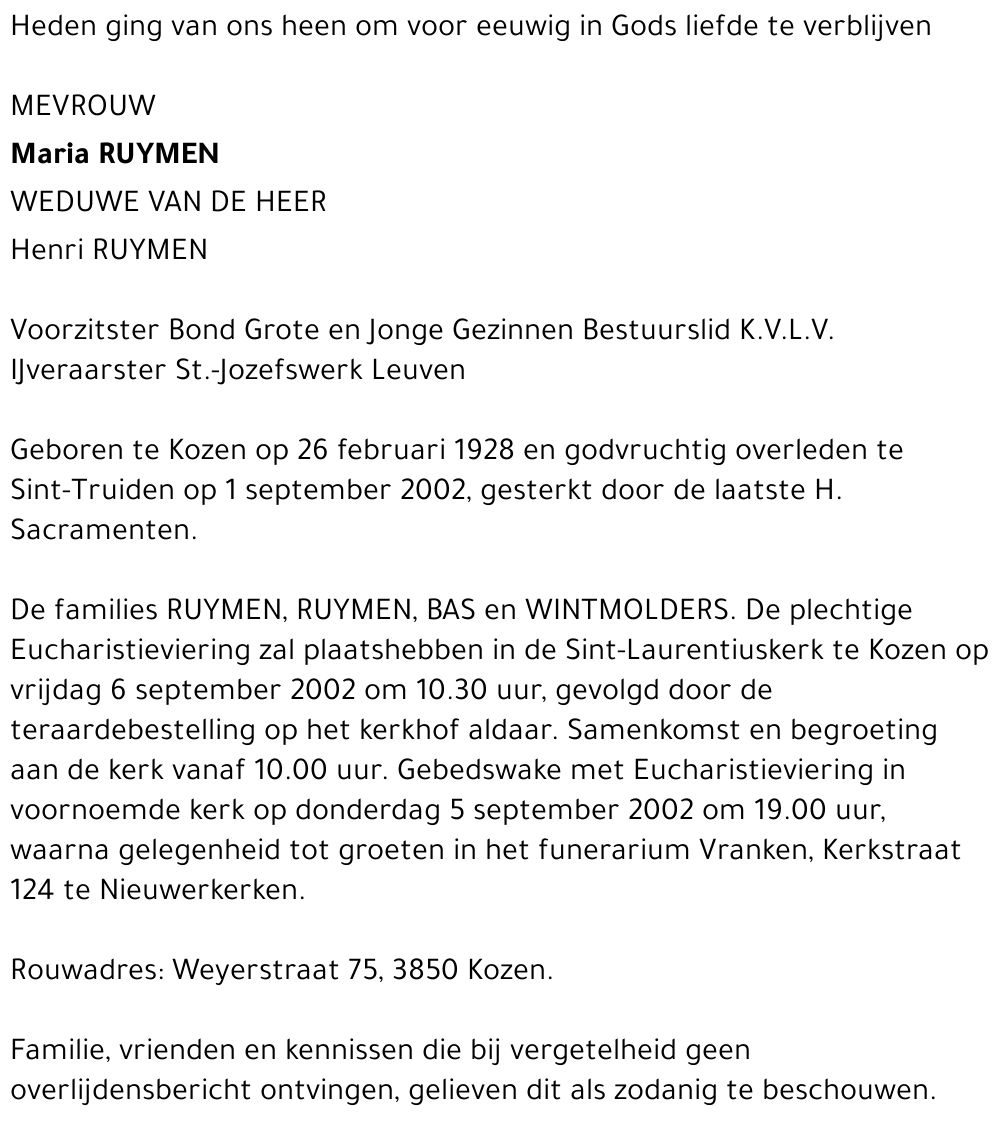 Maria Ruymen