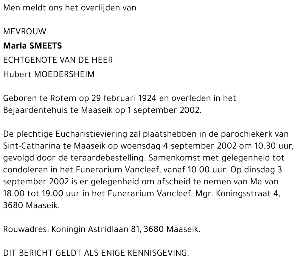 Maria Smeets