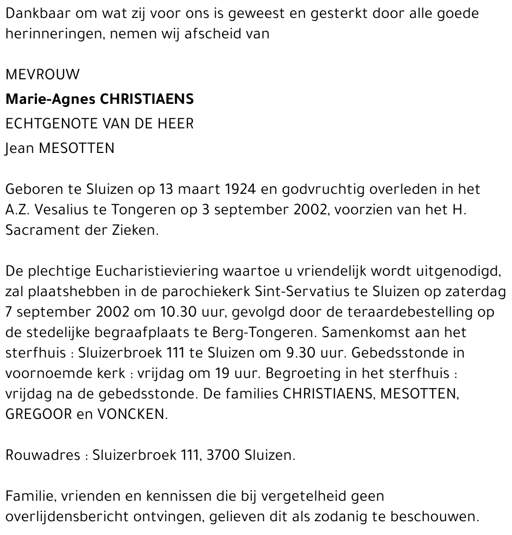 Marie-Agnes Christiaens