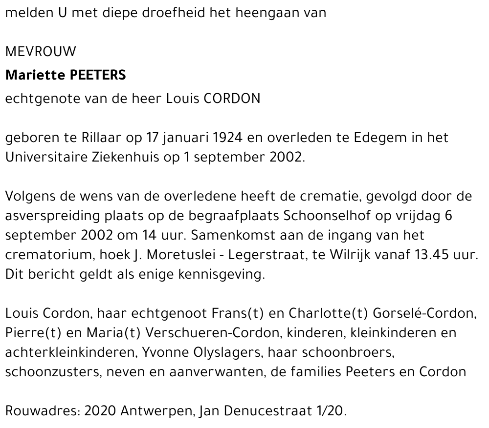 Mariette Peeters
