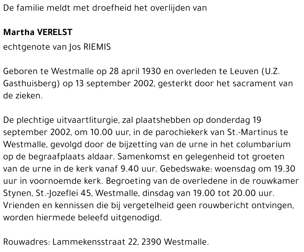 Martha Verelst