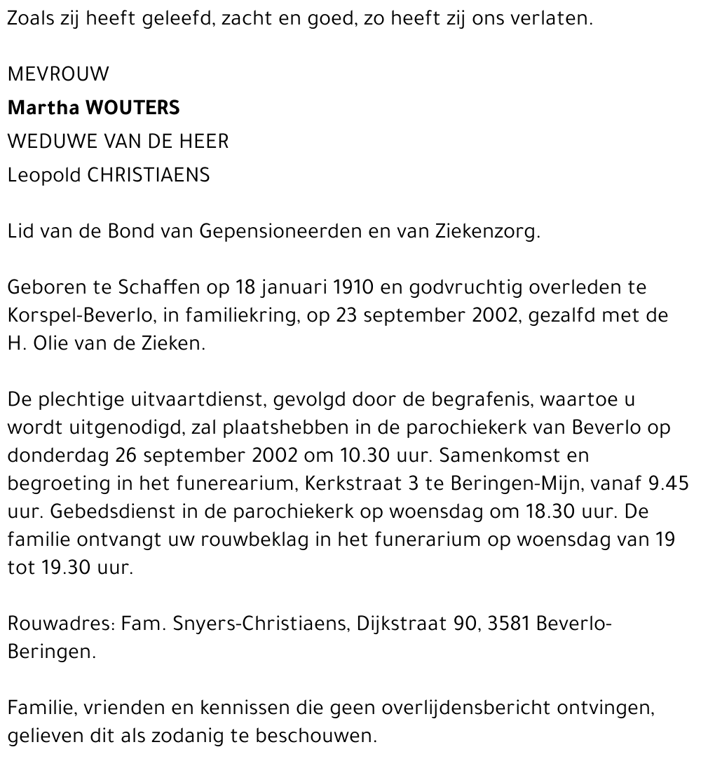 Martha Wouters