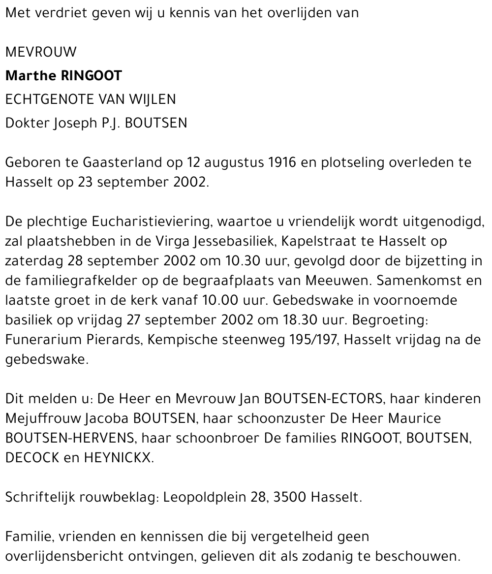 Marthe Ringoot