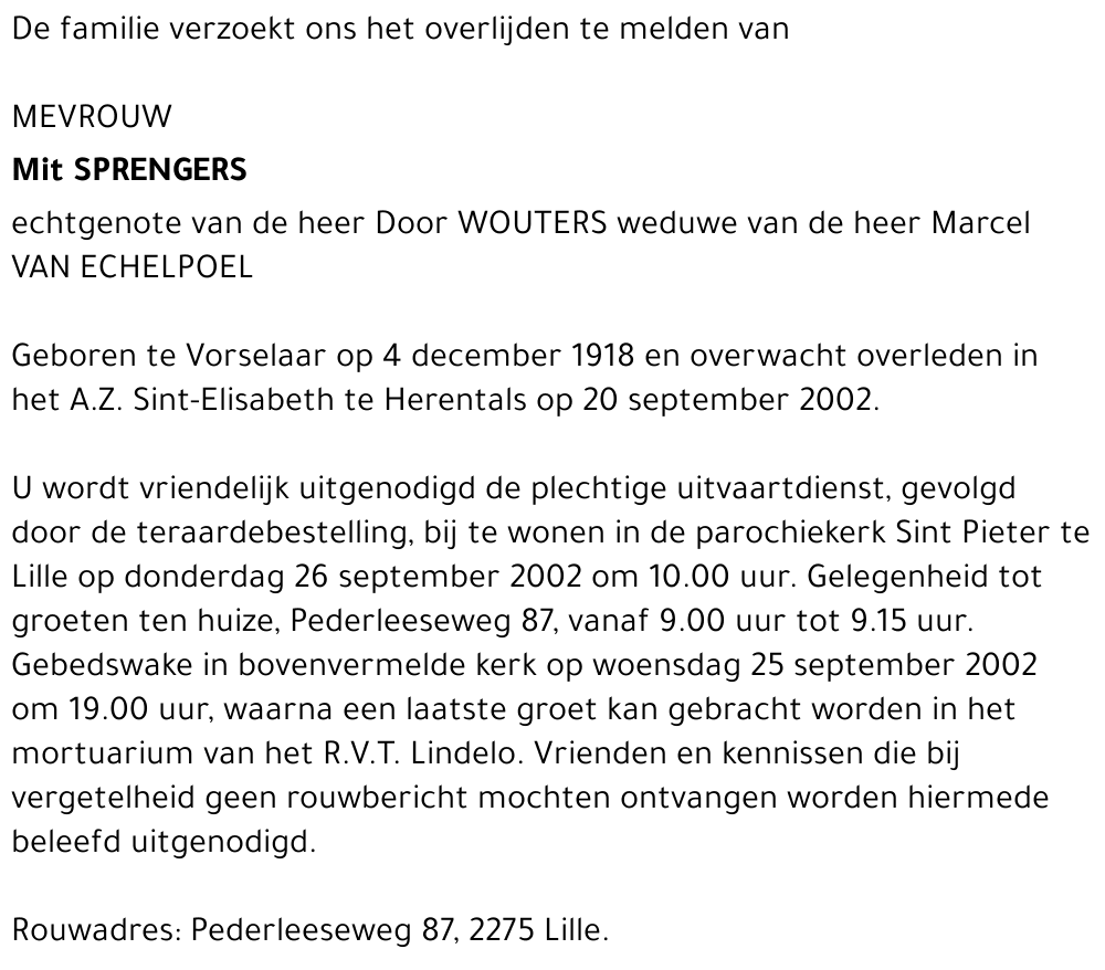 Mit SPRENGERS