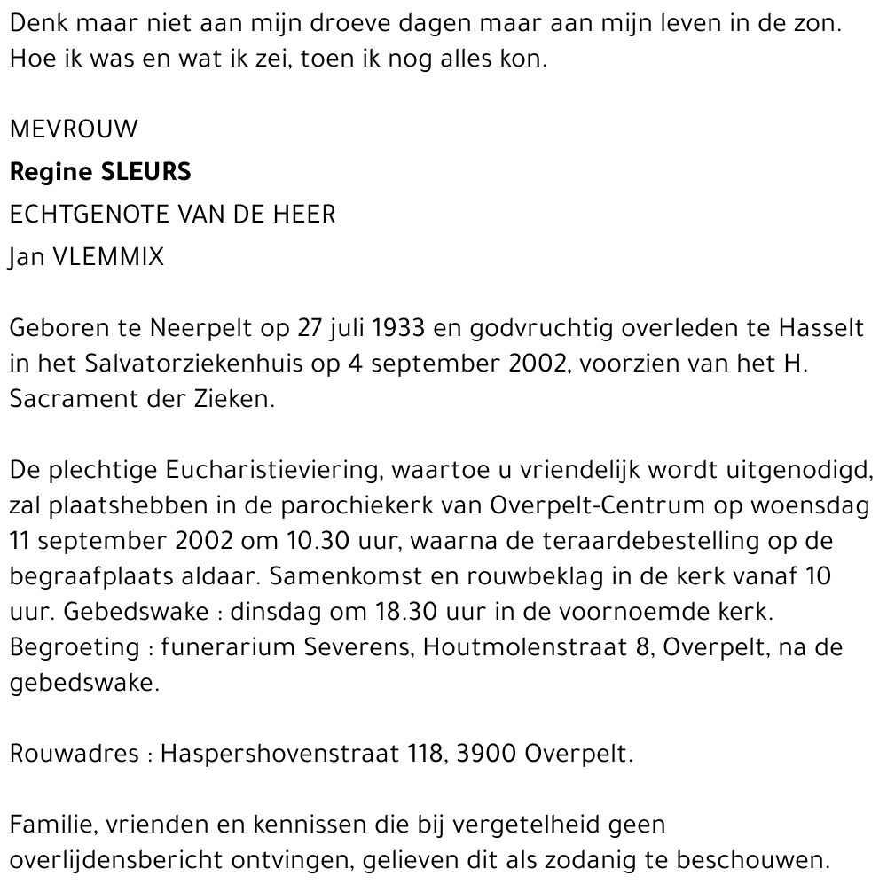 Regine Sleurs